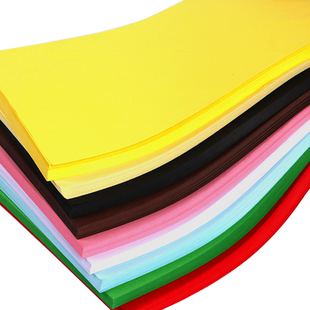 彩色卡纸正方形硬厚手工幼儿园小学生专用硬卡纸美术创意绘画软折纸材料diy制作儿童黑白色混色千纸鹤背景纸