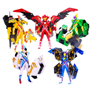 正版龙战士星源2烈焰飞鹰儿童变形机器人玩具合体男孩子金刚套装