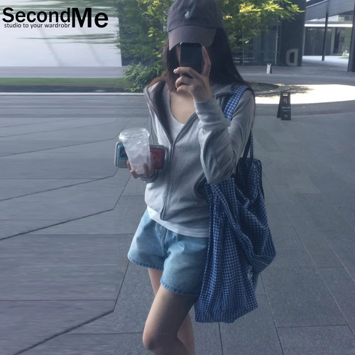 夏季复古高腰直筒显瘦牛仔短裤
