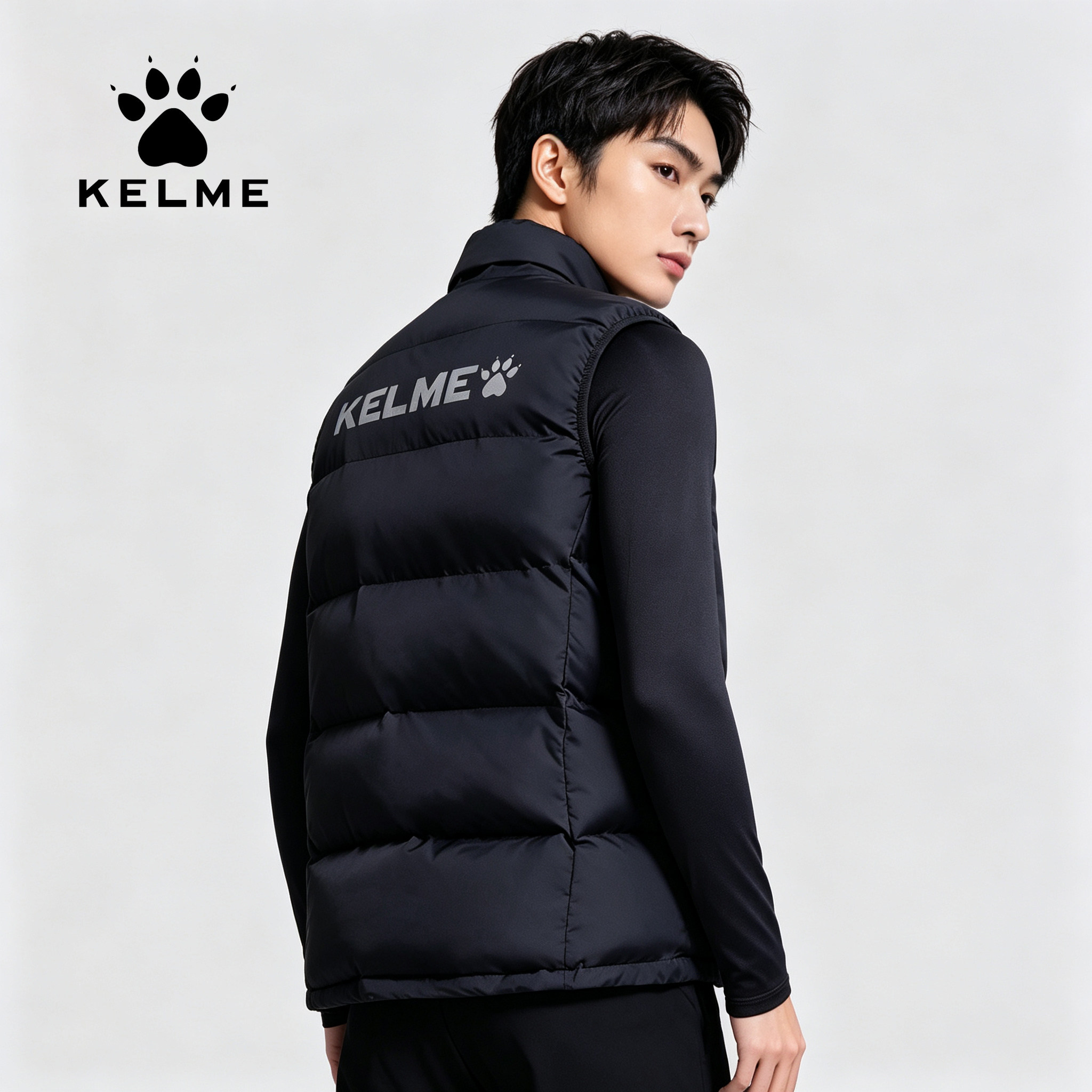 KELME卡尔美马甲加厚羽绒棉服足球运动亲子坎肩马夹男官方旗舰店