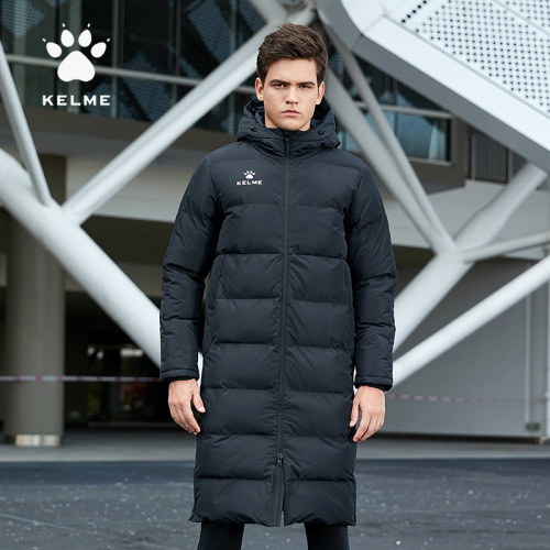 KELME卡尔美羽绒棉服长款大衣男