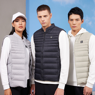 KELME卡尔美轻薄羽绒马甲男女立领拉链保暖背心户外运动马夹坎肩