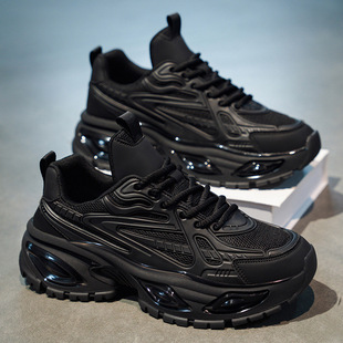 新品黑武士增高鞋男鞋秋季厚底休闲运动鞋男生高级感潮牌炸街老爹