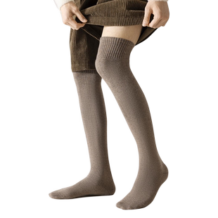 袜子男过膝保暖袜子冬季高筒加绒加厚毛圈袜拉绒大腿袜秋冬超厚袜