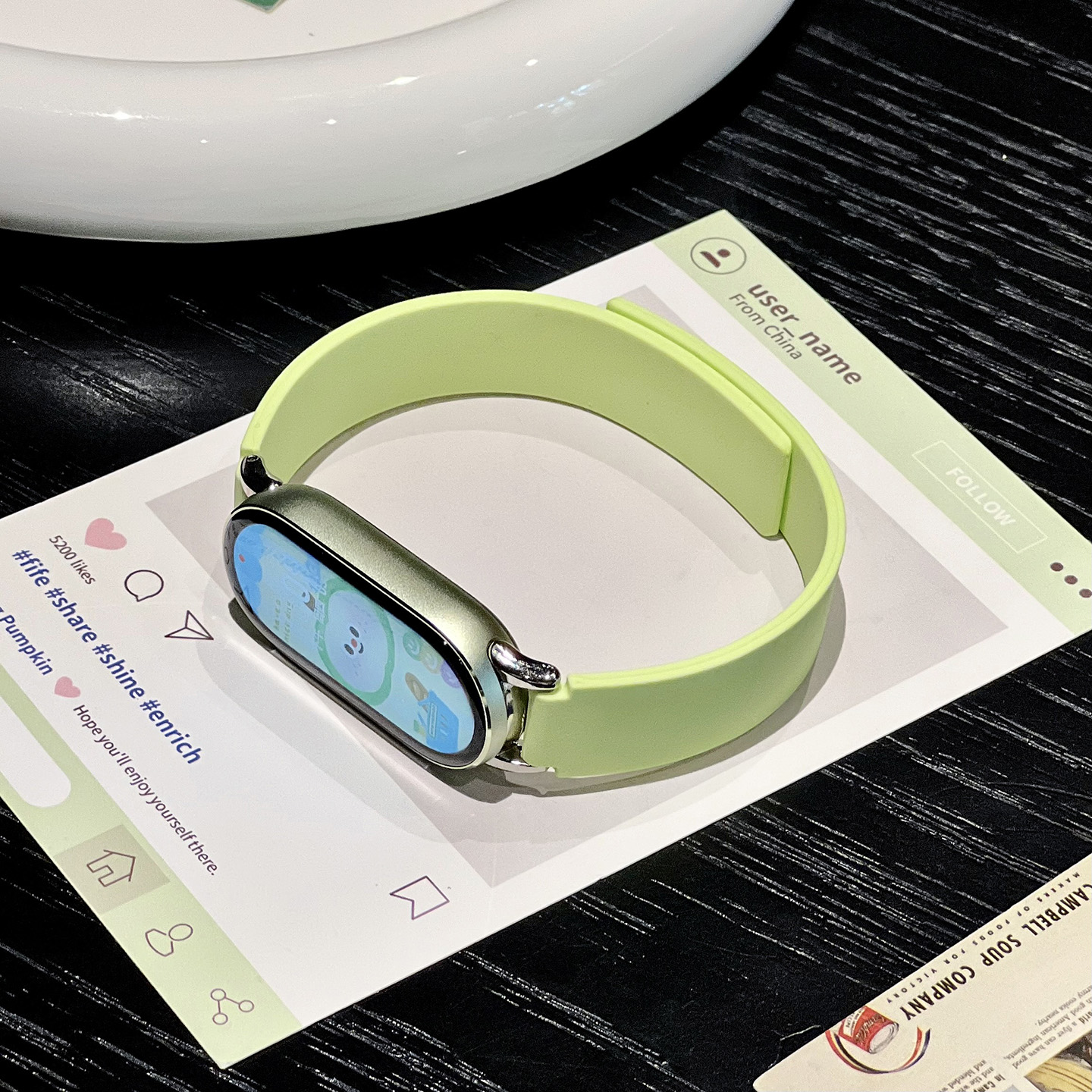 硅胶磁吸 适用于小米手环10表带9/8官方同款7平纹皮质6/5/4/3通用NFC版表带运动男女创意iboann