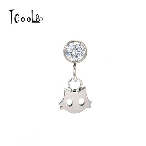 钛合金可爱猫脸flat钉猫咪耳垂钉