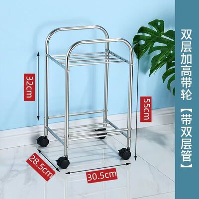 收纳落地式卫生间置物架子不锈钢