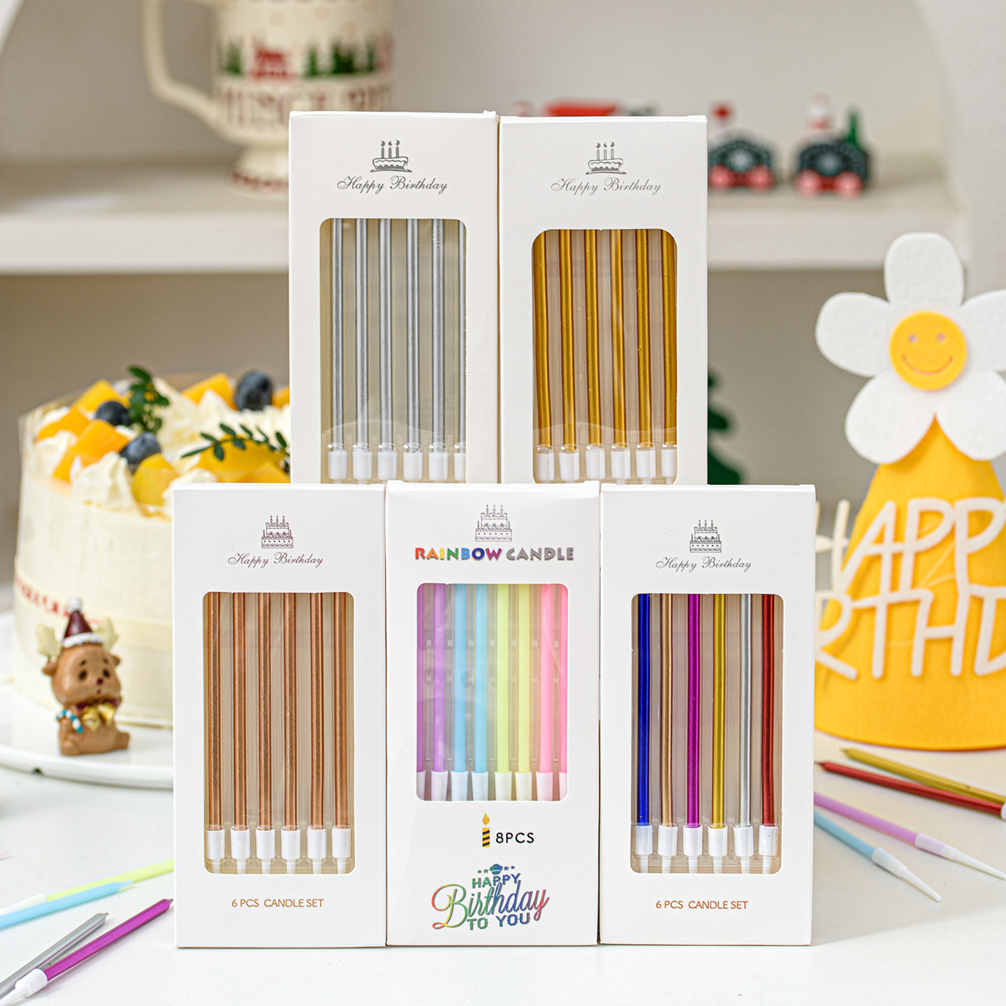 金色铅笔蜡烛网红 ins 浪漫 创意 高档 宝宝生日蛋糕装饰摆件包邮