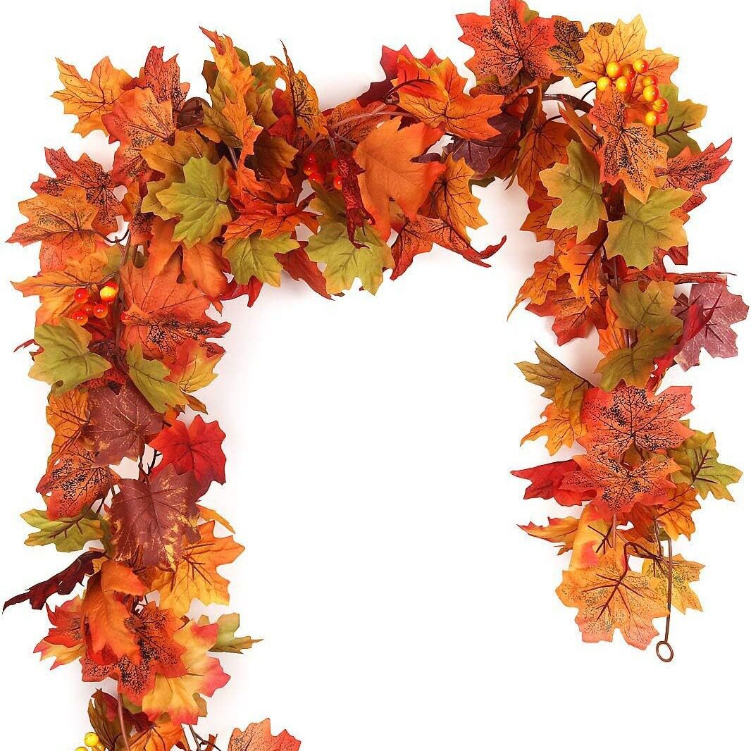 圣诞枫叶藤条Christmas simulation maple leaf vine rattan cane