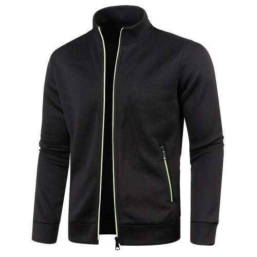 大码男夹克外套Men's zipper knitted plus size coat jacket top