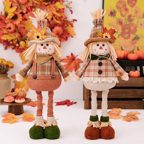Sunflower Maple Leaf Stretch Doll Standing Doll Decoration