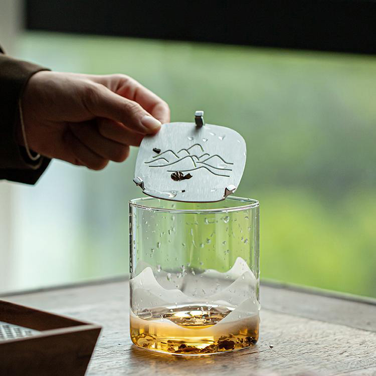 家用气泡玻璃建水过滤茶渣桶茶洗