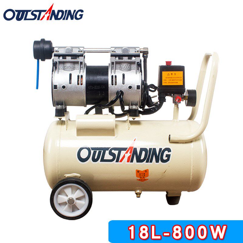 奥突斯空压机无油静音气泵800W-18L木工充气泵空气压缩打气泵