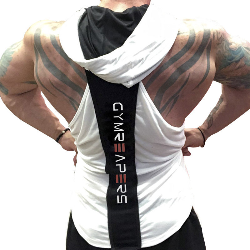 肌肉健身狗兄弟男式马甲吸汗透气拼色无袖连帽衫户外训练健身服|ruв категории Мужская одежда, жилет/жилет - от Buy2taobao.com для оказания профессиональной услуги покупки агента Taobao