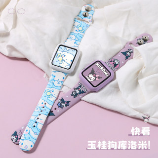 适用iwatch表带苹果手表applewatch6代7SE5/4/3/2/1代潮牌卡通硅胶运动44mm42女38mm40通用iphoneseries6表带