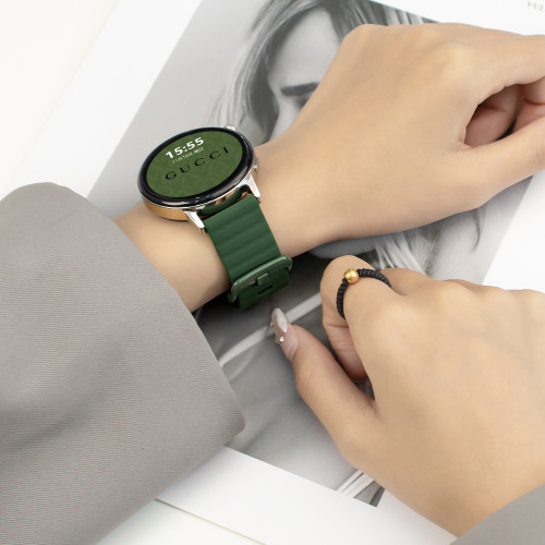 时尚个性硅胶墨绿色手表带