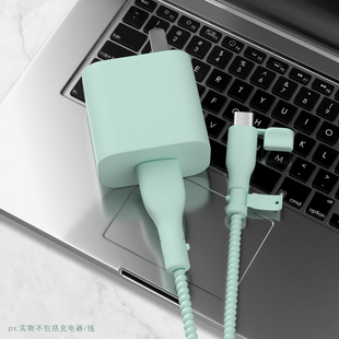 一加150W充电器防折断保护套realmeGTNEO5数据线USB接口两端缠绕绳一加ACE2Pro防断裂修复神器真我GT5纯色款