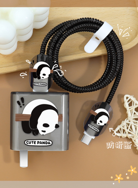 适用100W快充华为nova15充电器充电线保护套透明耐脏印花华为mate80pro数据线缠绕绳华为mate80promax防折断