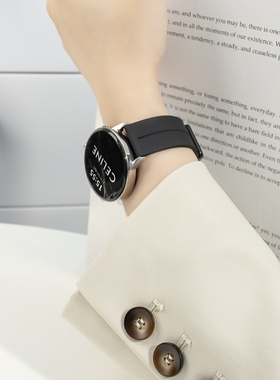 适用华为watchgt4表带watch4手表带gt2保时捷GT2E腕带智能运动magic2配件46/42mm时尚磁吸纯色ins风酷黑色款