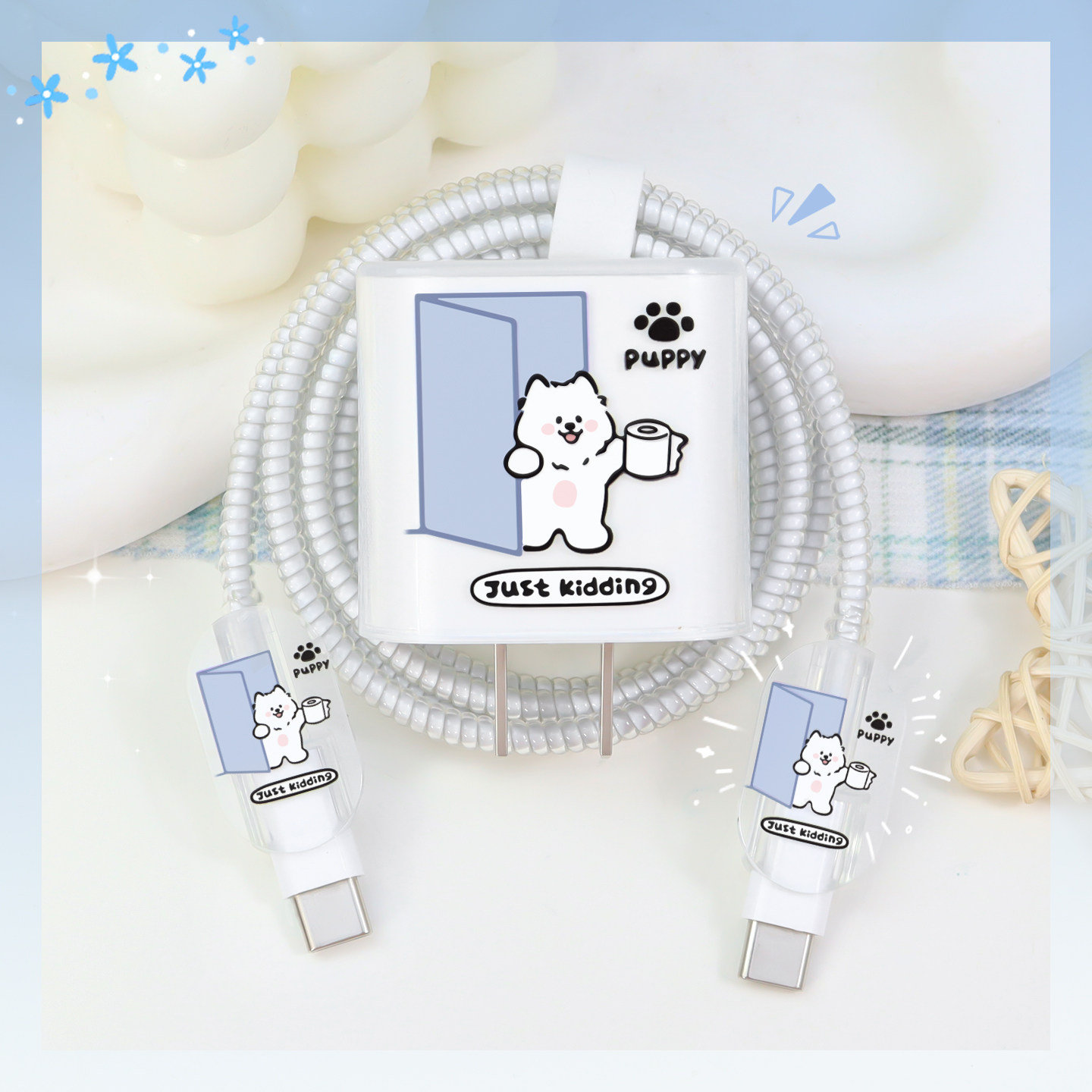 适用苹果17软壳充电器充电线保护套20W快充头套苹果16Promax15防断裂修复神器苹果14Promax13手机壳透明印花,3C数码配件,充电器保护套,淘宝优惠券,粉丝福利购,淘宝优惠卷