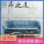 Sofa vải tối giản hiện đại căn hộ nhỏ màu đỏ phần màu xanh Hồng phong cách phòng khách Hồng Kông đôi đôi sofa vải nhung - Ghế sô pha sofa giường giá rẻ