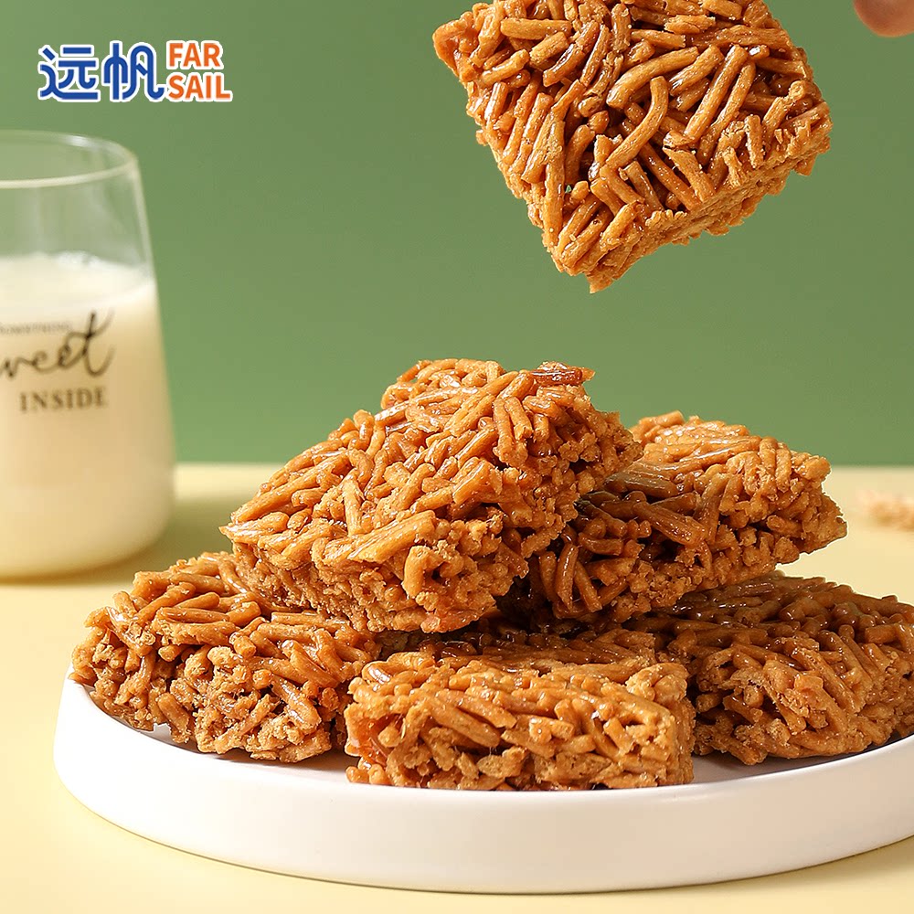 远帆老式沙琪玛硬脆香酥萨其马儿时怀旧休闲小零食小吃独立包装