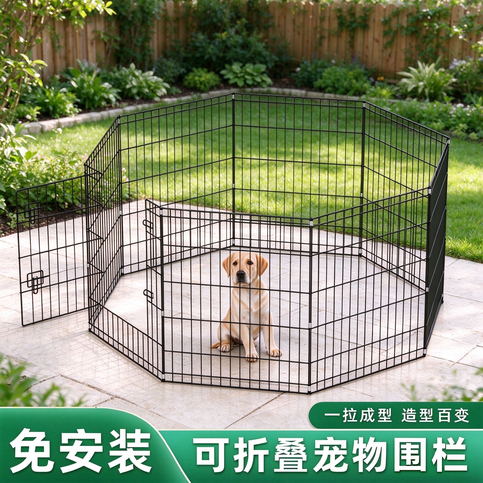 狗笼子围栏小型犬宠物猫狗围栏门拦狗自由组合加高透明隔离栅栏