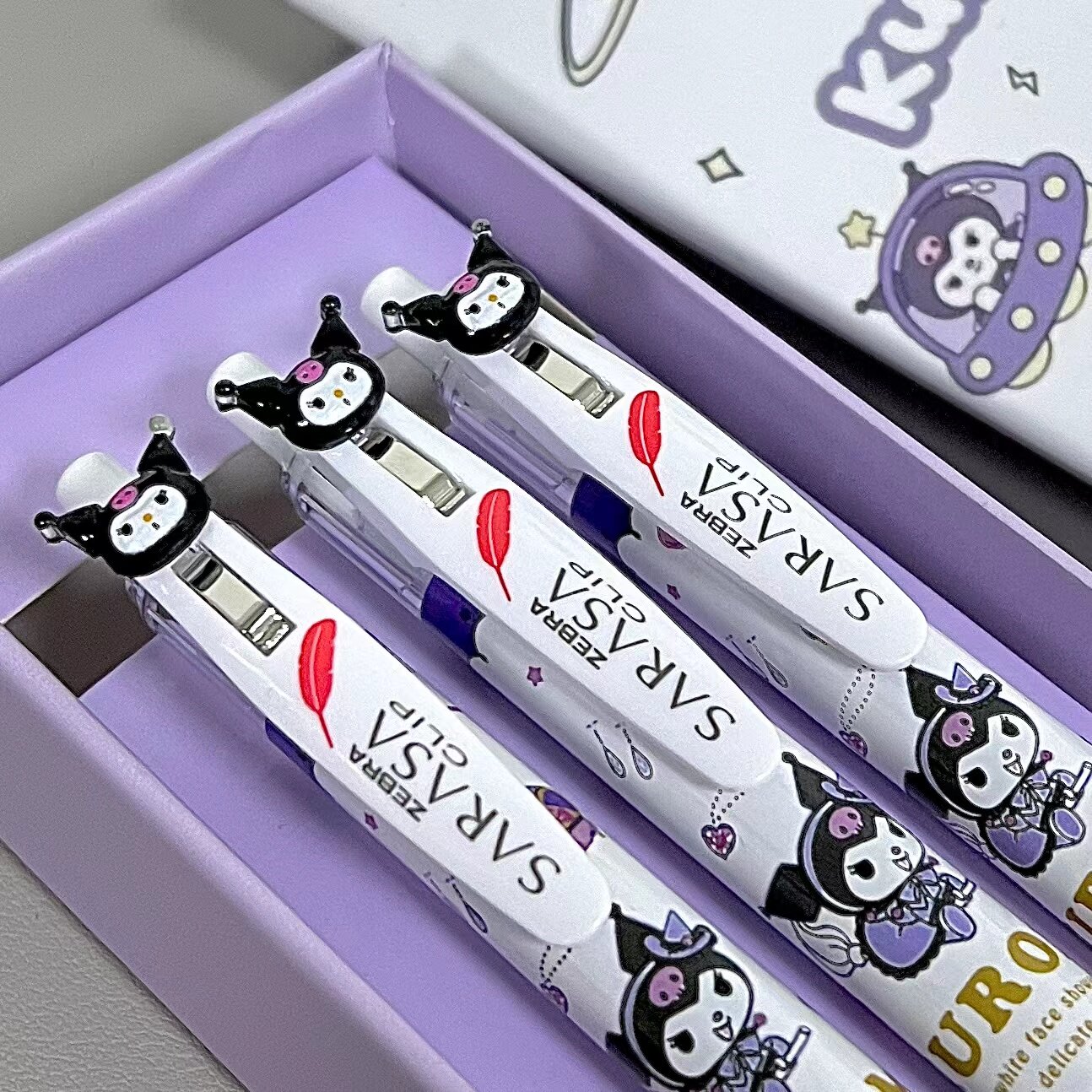 礼盒装 斑马库洛米中性笔 ZEBRAJJ15限定款JJ29限定按动水笔小学生用黑色考试水笔签字笔0.5考试刷题黑笔
