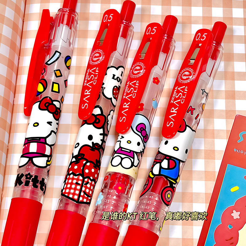 日本ZEBRA斑马小猫红笔