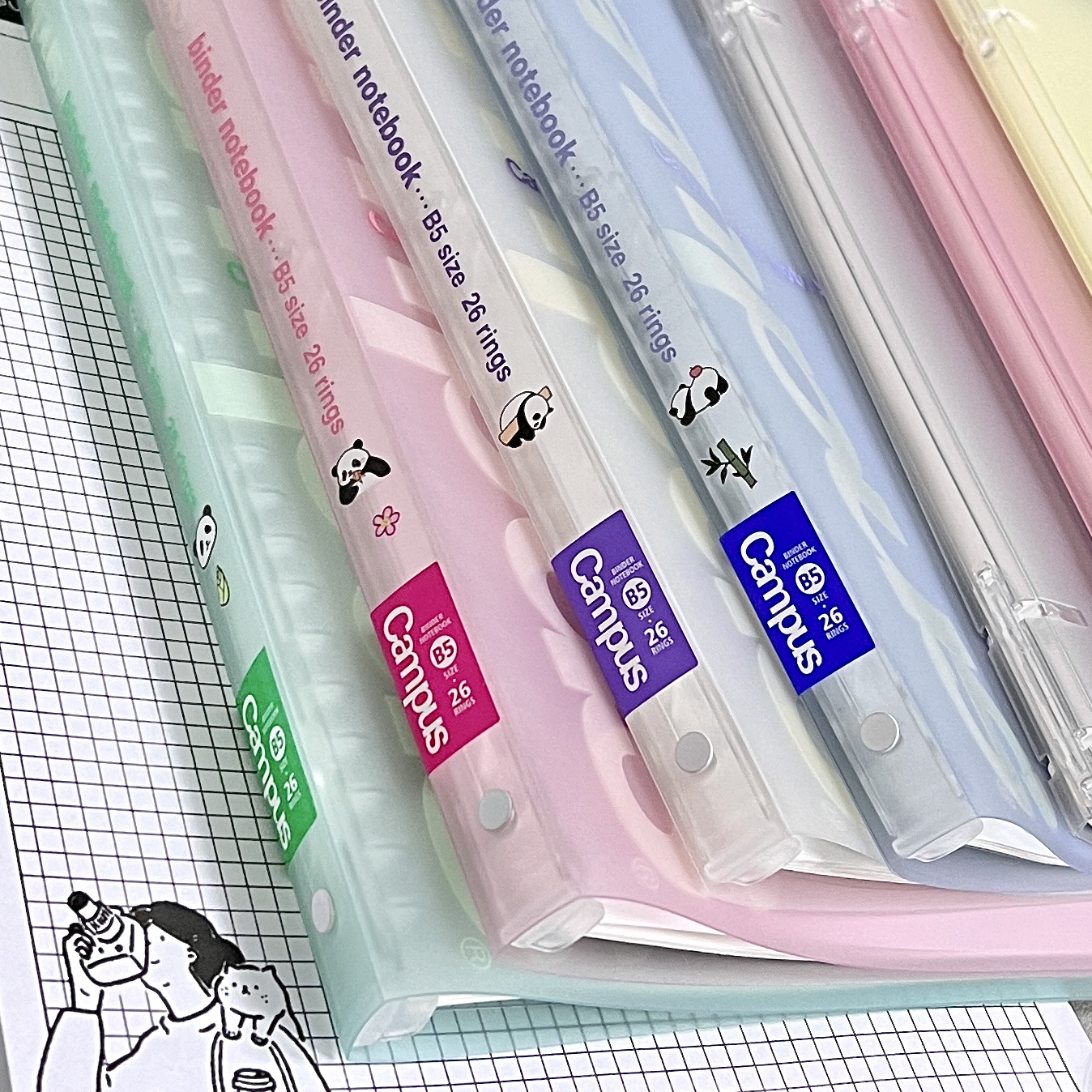 国誉软活页本熊猫限定笔记本