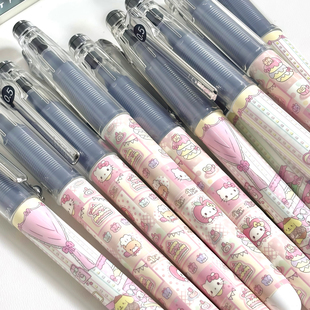 日本百乐p500卡通可爱KT小猫DIY改造款 中性笔顺滑大容量0.5mm金标限定学生专用刷题笔考试笔教师专用签字笔