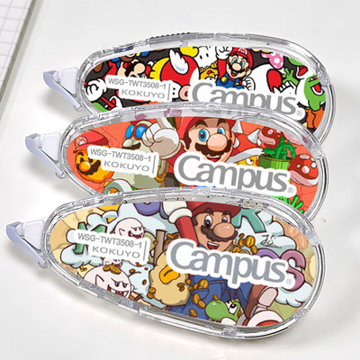 玛丽奥限定DIYKOKUYO国誉原纸色修正带campus可换替芯学生用涂改带初中生女生高颜值改正带改错带