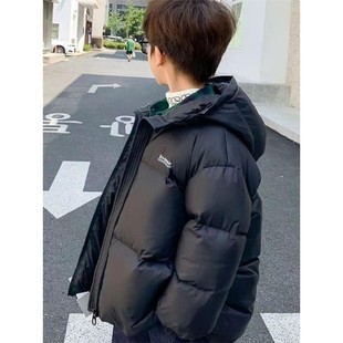 欧洲站男童羽绒棉服冬装2025新款韩系痞帅洋气面包服中大童超酷加