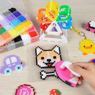 拼豆豆1比1图纸拼图图册拼豆学习手册手工创意图案diy儿童玩具5mm