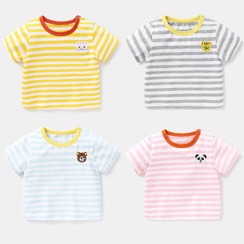 婴儿衣服短袖T恤卡通夏季男童3岁夏装1-2儿童宝宝女小童半袖上衣,童装/婴儿装/亲子装,T恤,淘宝优惠券,粉丝福利购,淘宝优惠卷