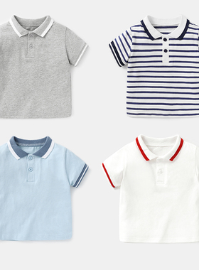 婴儿衣服POLO衫短袖T恤0-3岁男童夏装宝宝女小童上衣儿童幼儿外出