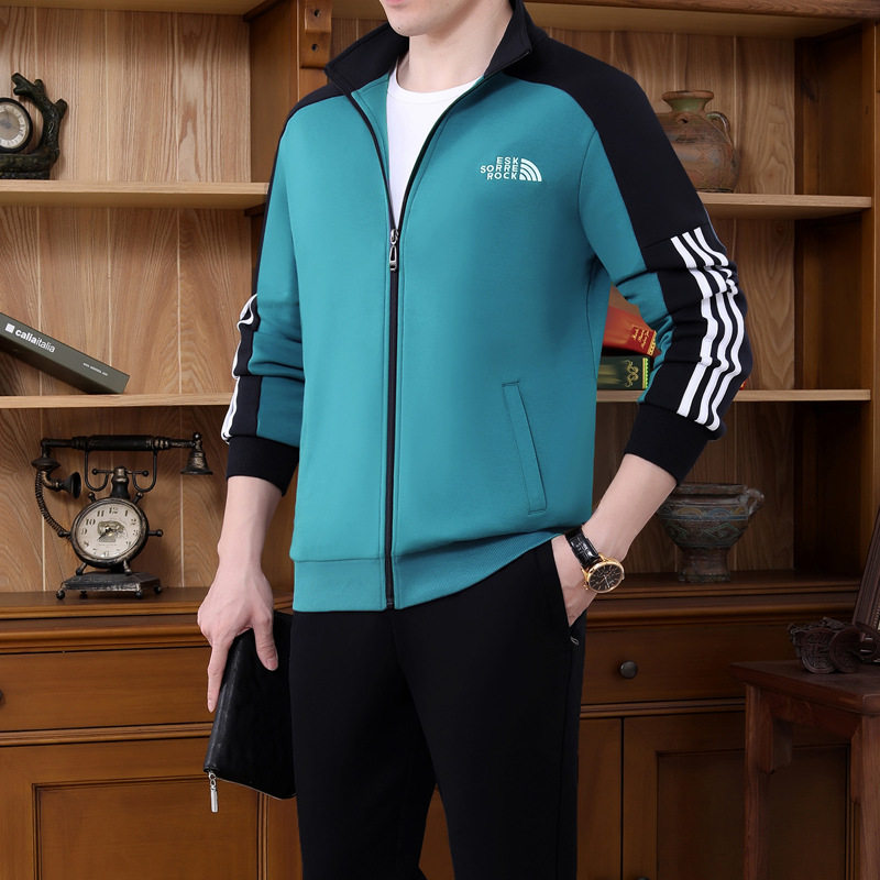 2025年秋冬新款卫衣中年爸爸装中老年运动套装男休闲服跑步两件套