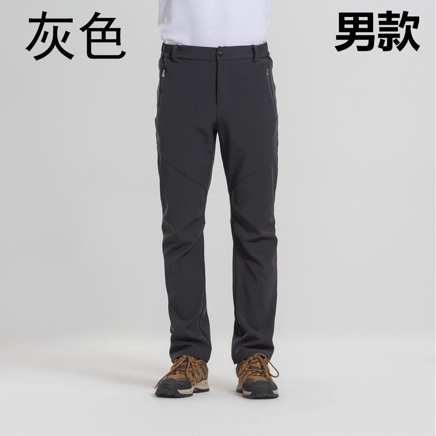 2026年秋冬季新款软壳冲锋裤男女款加厚保暖抓绒裤防水防风登山裤