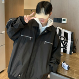 709-2-JK880-P105春单人简约翻领金属装饰后背拉链夹克外套，男装夹克，星座709-2