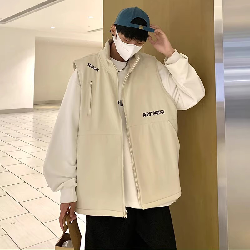 709-2-MJ21-P70春单人宽松大码双面穿针织梳织摇粒绒加厚马甲,男装背心/马甲,星座709-2