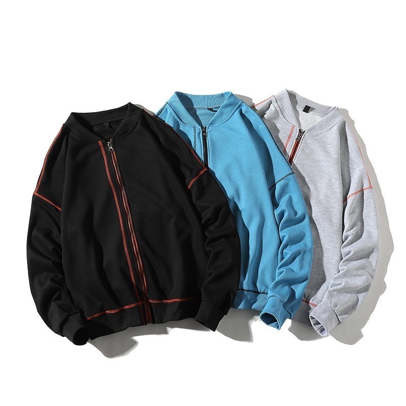 709-2-W55-P55春白底百搭宽松棒球服外套韩版时尚卫衣男简约，男装背心/马甲，星座709-2