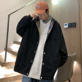 709-2-W800-P85春单人连帽撞色卫衣男休闲宽松百搭外套，男装卫衣，星座709-2