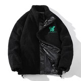 709-MY1006-P15023冬款白底皮衣加羊羔毛双面穿刺绣立领棉衣男，男装棉衣，星座709-2