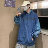 709-2-W512-P70春单人港风连帽印花腰果花外套百搭休闲卫衣男，男装卫衣，星座709-2