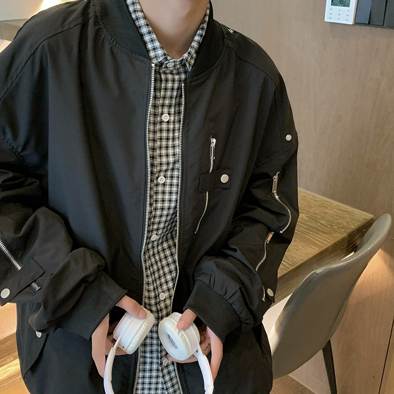 709-2-JK890-P100春单人多拉链美式街头棒球服夹克外套,男装夹克,星座709-2
