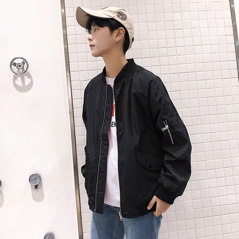 709-2-JK05-P55 春单人 双面穿港风夹克情侣外套男棒球服潮流图片