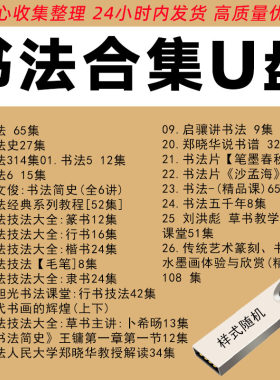 书法U盘汉字的书写艺术博大精深合集电视电脑唱戏机平板通用优盘