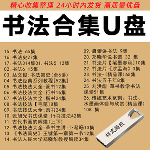 书法U盘汉字的书写艺术博大精深合集电视电脑唱戏机平板通用优盘