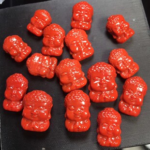 2025原矿瓦西料南红宝宝佛背云 颜色红润 雕工精美 厂家