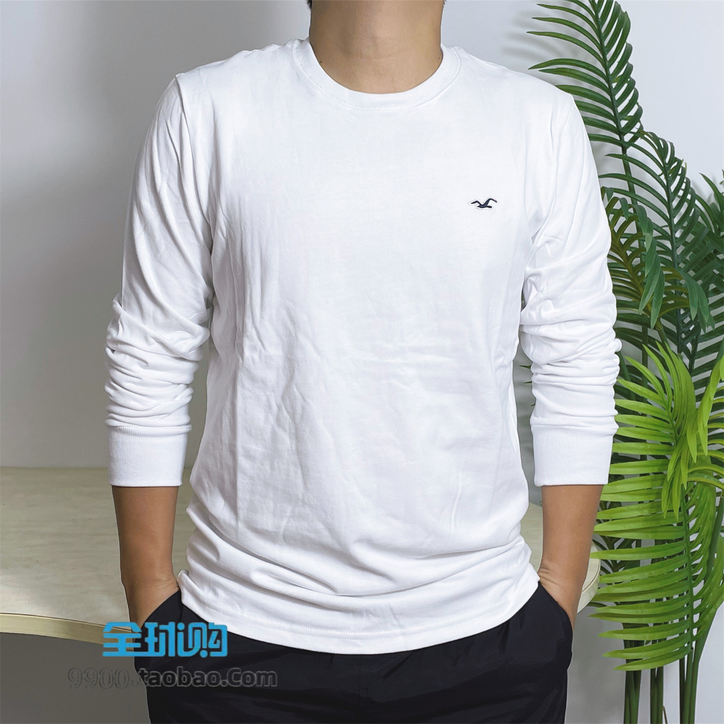 断码清仓Hollister长袖T恤男女装